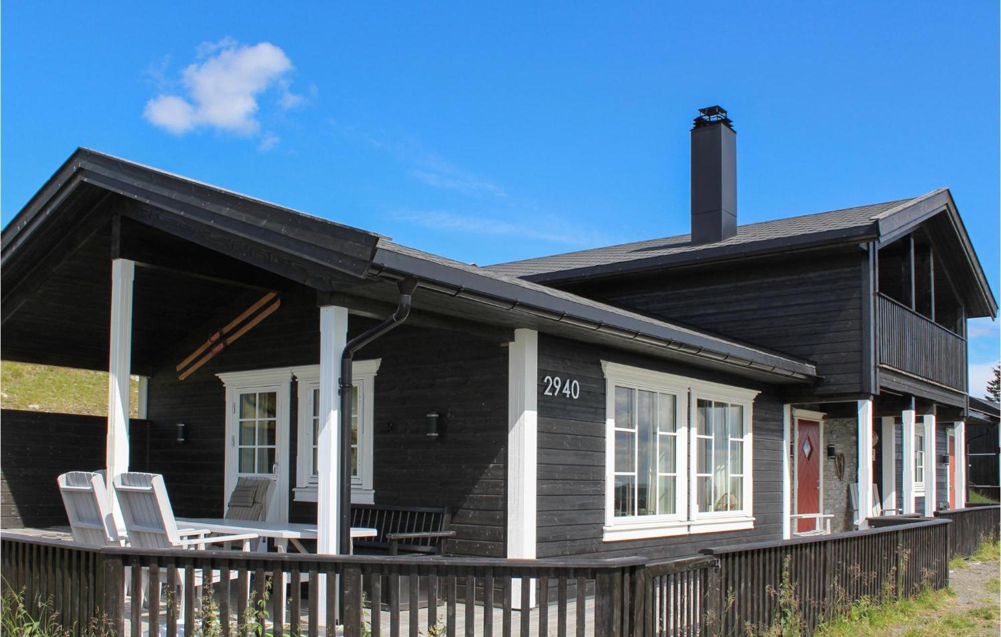 Stunning Home In Sjusjoen With Kitchen Exterior photo